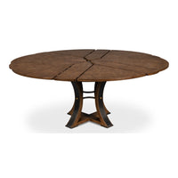 expandable jupe table light mink finish oak wood round