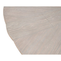 expandable jupe table medium grey transitional finish oak wood 