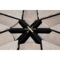 expandable jupe table medium grey transitional finish oak wood 
