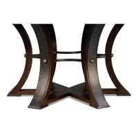 expandable jupe table burnt brown finish large oak round 