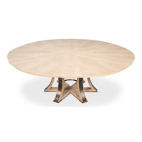 expandable jupe table large solid oak bleached oak finish