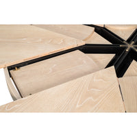 expandable jupe table large solid oak bleached oak finish