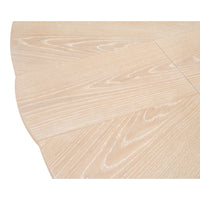 expandable jupe table large solid oak bleached oak finish