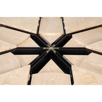 expandable jupe table large solid oak bleached oak finish