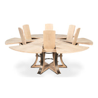 expandable jupe table large solid oak bleached oak finish