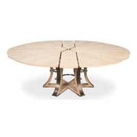 expandable jupe table large solid oak bleached oak finish