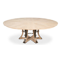 expandable jupe table large solid oak bleached oak finish