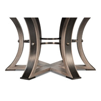 expandable jupe table large moonskin finish oak wood 