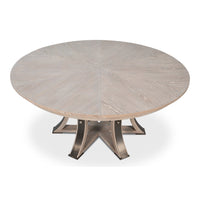 expandable jupe table large moonskin finish oak wood 