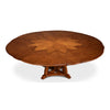 round old world walnut expandable jupe dining table medium