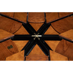 round old world walnut expandable jupe dining table medium