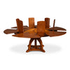 round old world walnut expandable jupe dining table medium