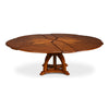 round old world walnut expandable jupe dining table medium