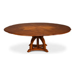 round old world walnut expandable jupe dining table medium