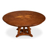 round old world walnut expandable jupe dining table medium