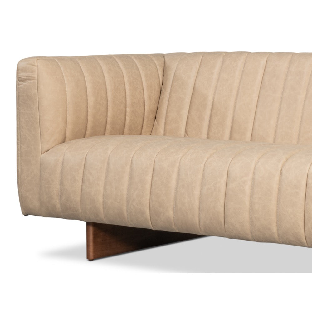 vintage modern leather sofa cappuccino 