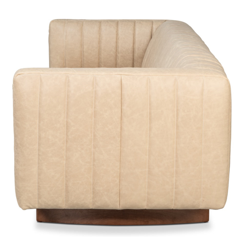 vintage modern leather sofa cappuccino 