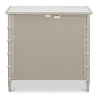 gray white porcelain marble top three drawer chest