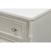 gray white porcelain marble top three drawer chest