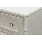 gray white porcelain marble top three drawer chest