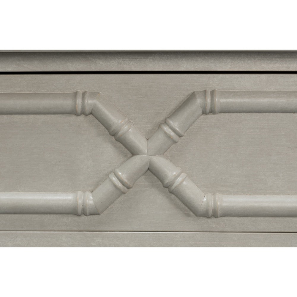gray white porcelain marble top three drawer chest