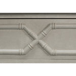 gray white porcelain marble top three drawer chest