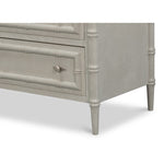 gray white porcelain marble top three drawer chest