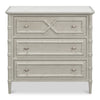 gray white porcelain marble top three drawer chest