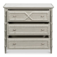 gray white porcelain marble top three drawer chest
