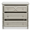 gray white porcelain marble top three drawer chest
