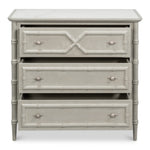 gray white porcelain marble top three drawer chest