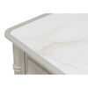 gray white porcelain marble top three drawer chest