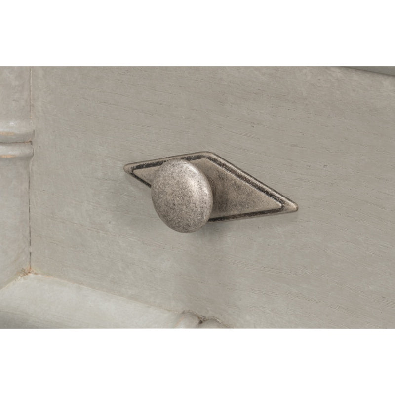 gray white porcelain marble top three drawer chest