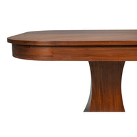 walnut jupe expandable table rectanglular duo pedestal