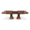 walnut jupe expandable table rectanglular duo pedestal