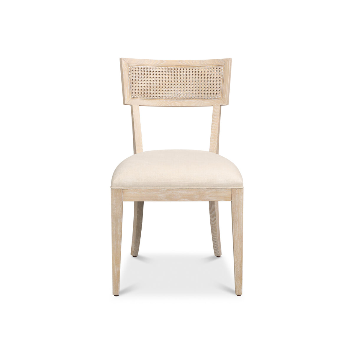 light wood dining chair white cushion