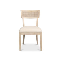light wood dining chair white cushion