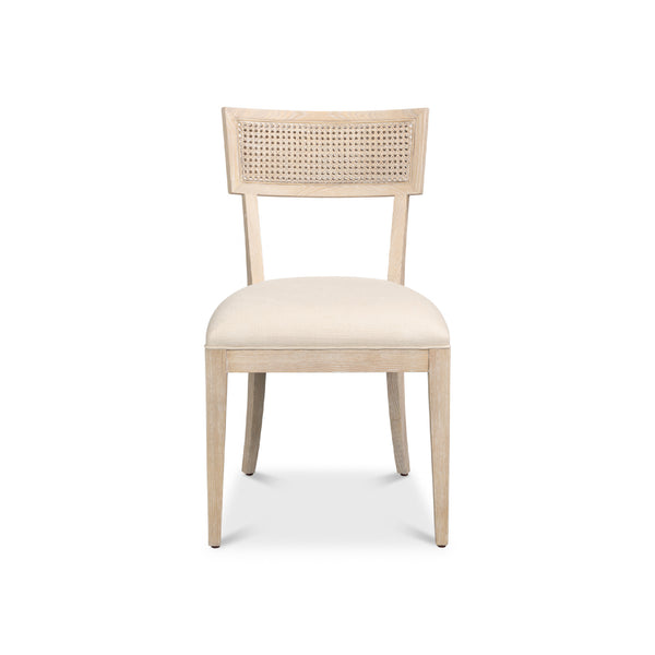 light wood dining chair white cushion