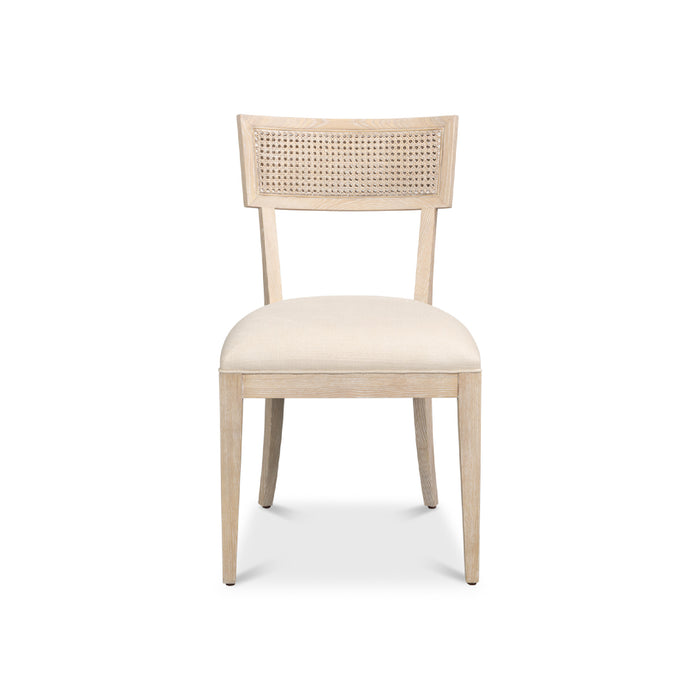 light wood dining chair white cushion