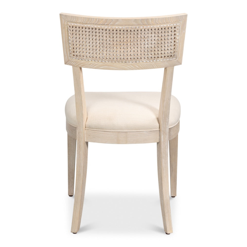 light wood dining chair white cushion