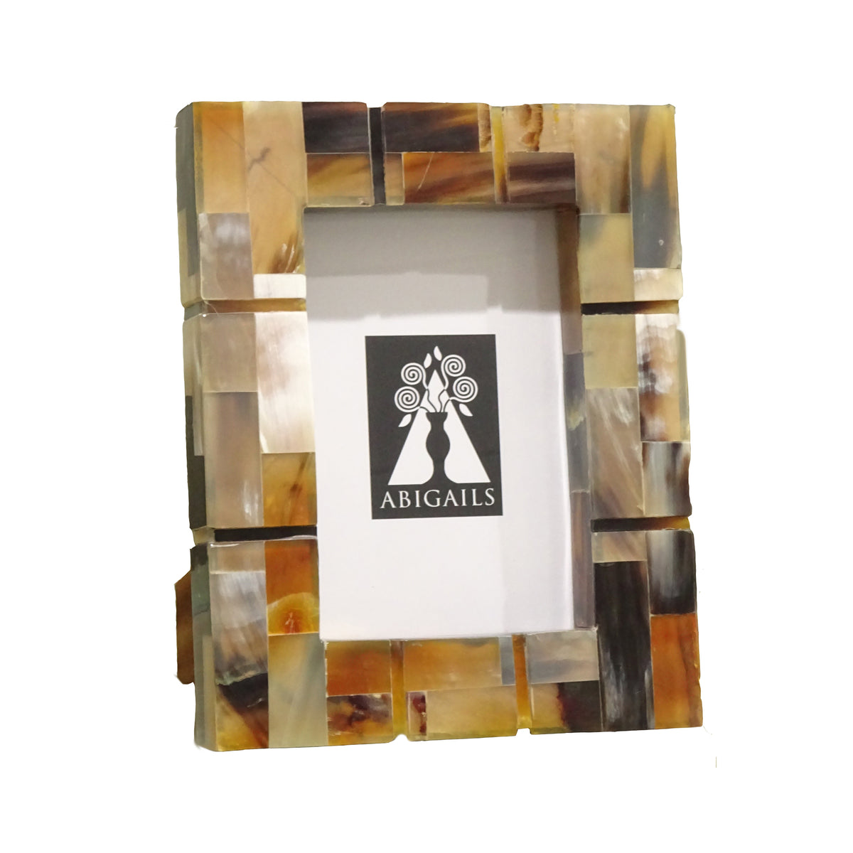 brown tan black geometric design photo frame rectangle 4 x 6 