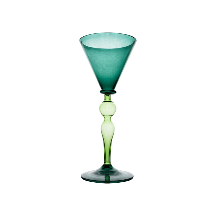 wine glass turquoise green 