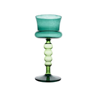 turquoise green wine glass 
