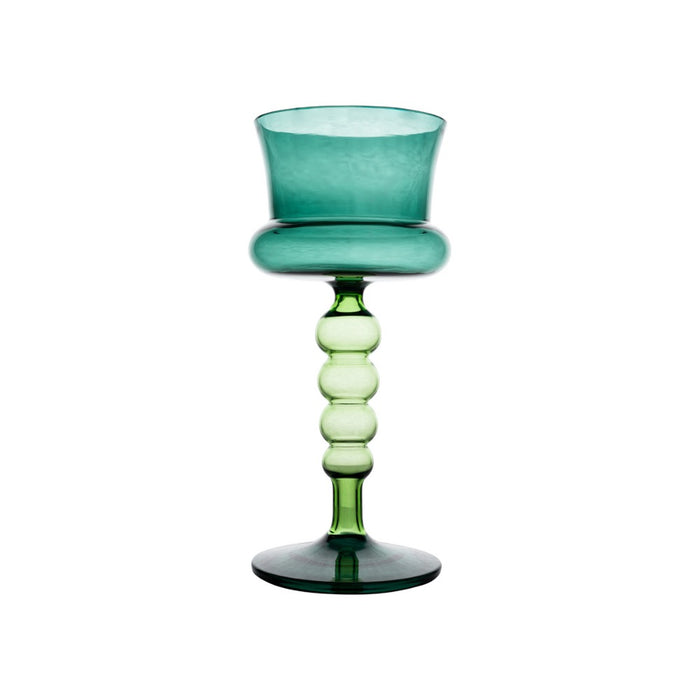 turquoise green wine glass 