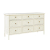 nine drawer dresser painted mahogany carved