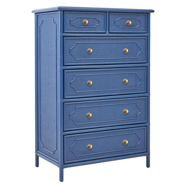 six drawer dresser painted mahogany carved
