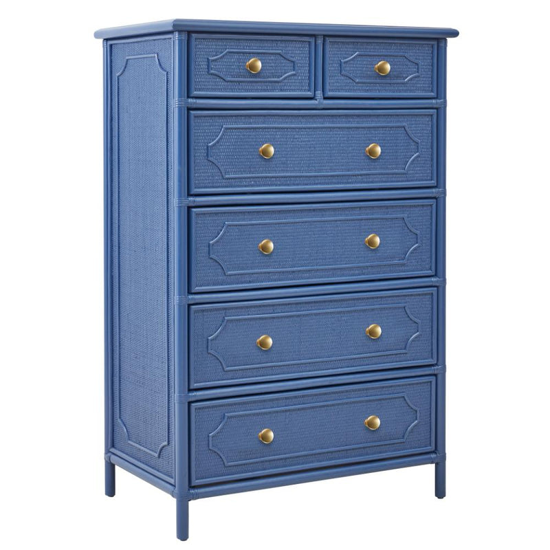 six drawer dresser painted mahogany carved