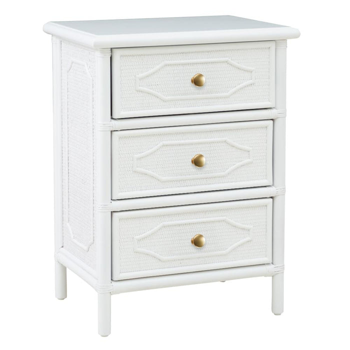 nightstand mahogany painted three drawer
