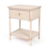 white rattan wood night stand drawer shelf