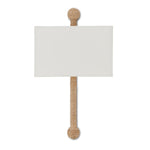 baton-like abaca rope wrapped wall sconce ivory rectangular shade